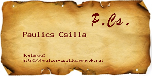Paulics Csilla névjegykártya