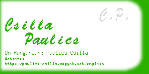 csilla paulics business card